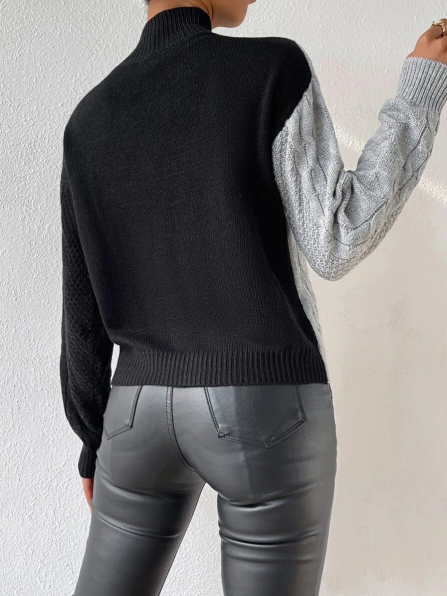 R&B | Strickpullover mit Asymmetrischem Design Rollkragen Modern und Einzigartig