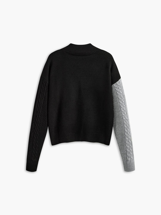 R&B | Strickpullover mit Asymmetrischem Design Rollkragen Modern und Einzigartig