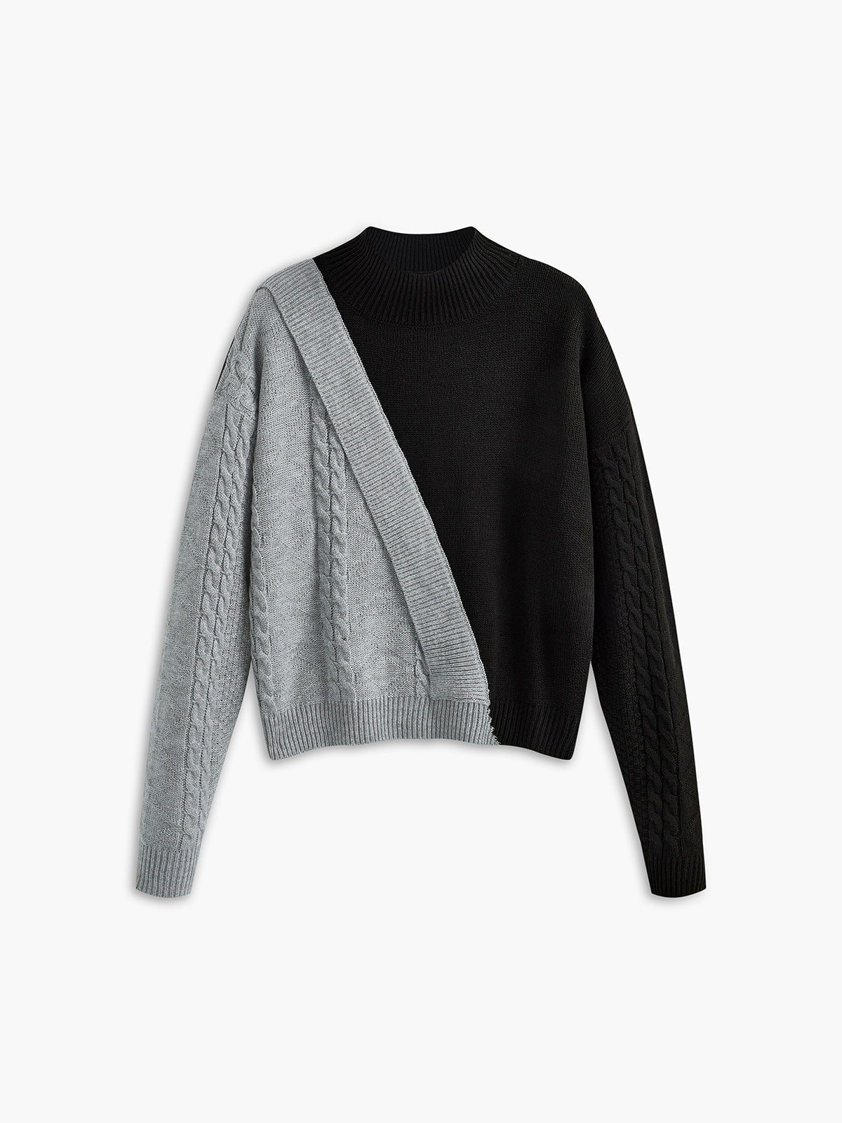 R&B | Strickpullover mit Asymmetrischem Design Rollkragen Modern und Einzigartig