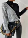R&B | Strickpullover mit Asymmetrischem Design Rollkragen Modern und Einzigartig