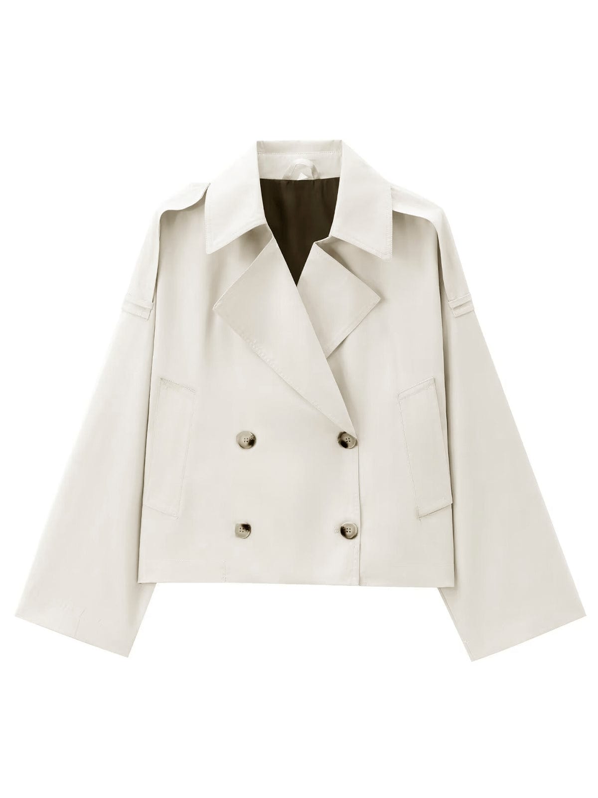 R&B | Kurzer Trenchcoat mit Doppelreiher Elegant & Zeitlos