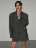 R&B | Stilvoller Damen Blazer Kleid mit Langen Ärmeln