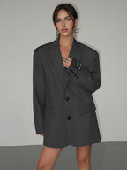 R&B | Stilvoller Damen Blazer Kleid mit Langen Ärmeln