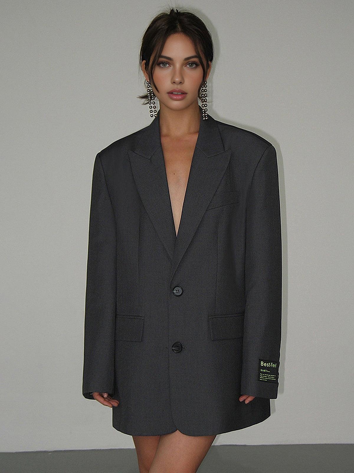R&B | Übergroße Blazer - Lang geschnitten mit einreihigem Schnitt