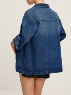 R&B | Übergröße Denim Jacke Lässig und Vielseitig