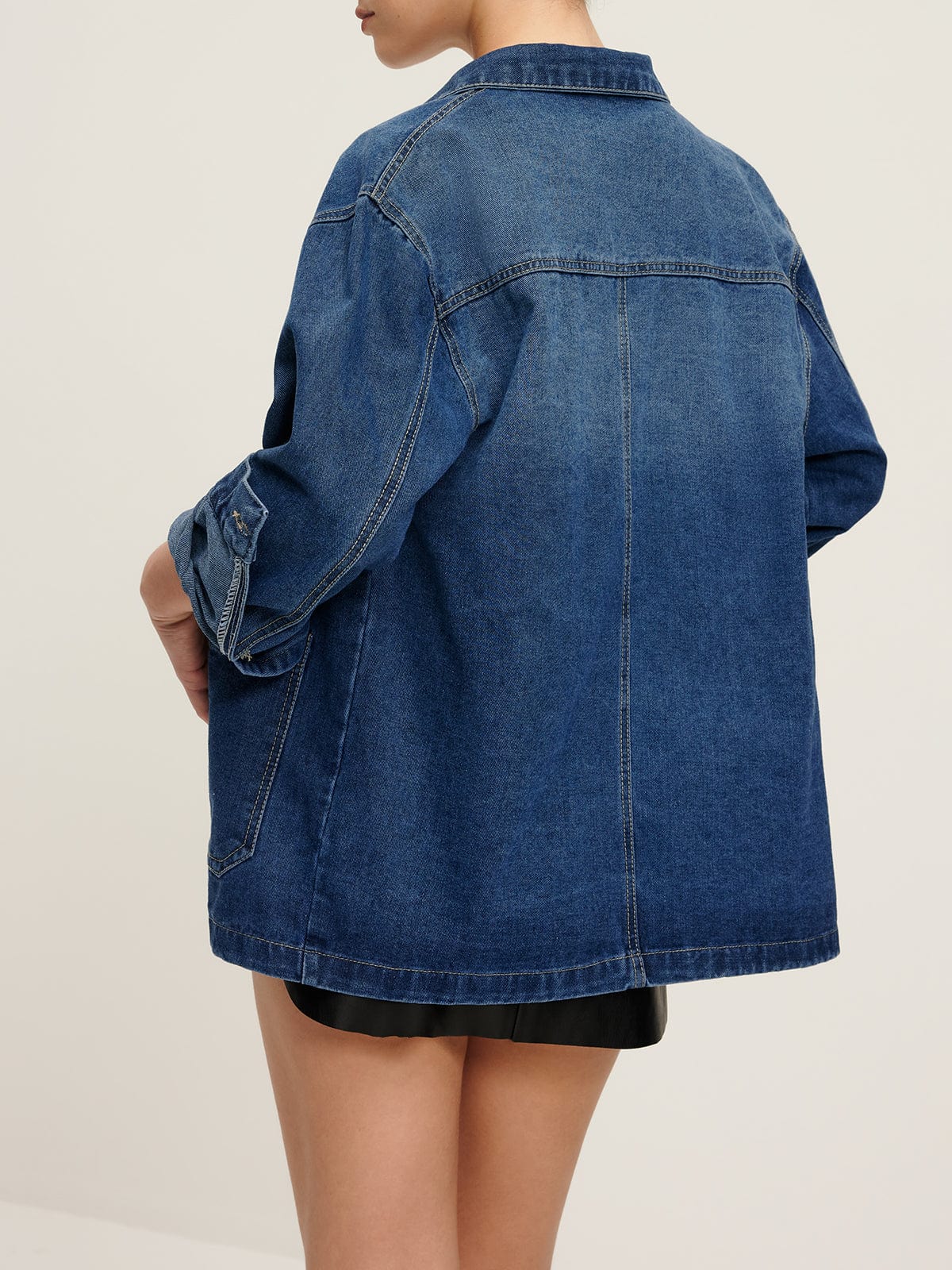 R&B | Übergröße Denim Jacke Lässig und Vielseitig