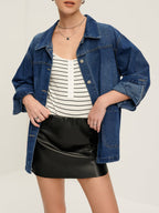 R&B | Übergröße Denim Jacke Lässig und Vielseitig