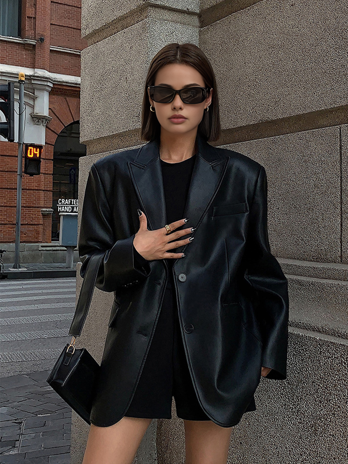 R&B | Lederlook Blazer für Damen