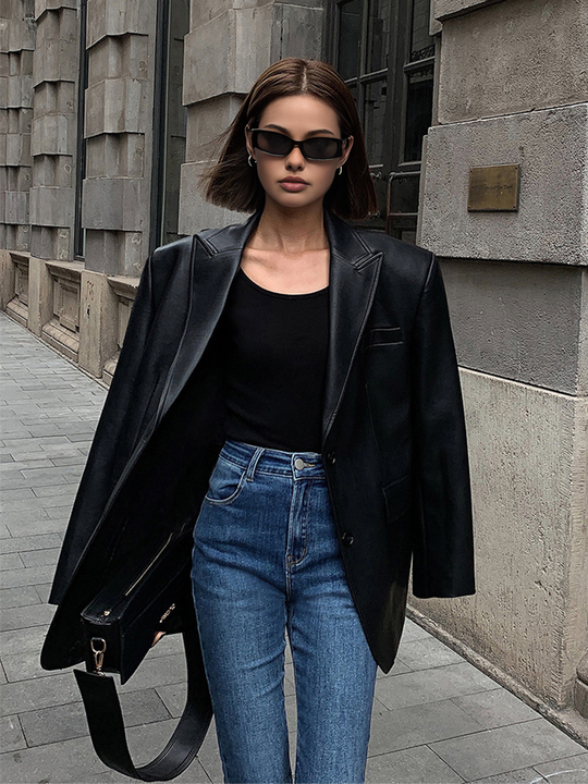 R&B | Lederlook Blazer für Damen