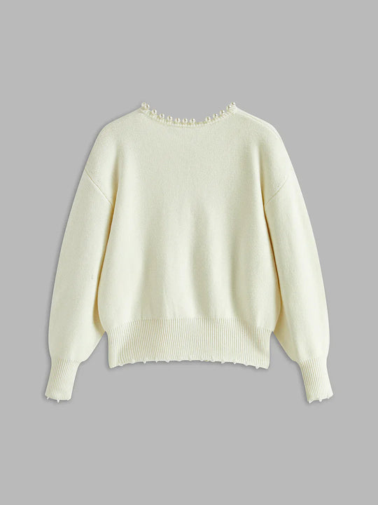 R&B | Strickjacke für Damen, elegant & mit Perlen