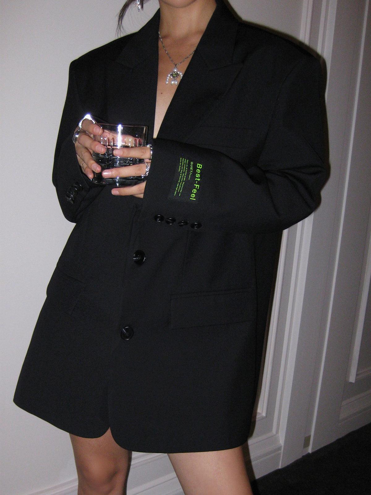 R&B | Stilvoller Damen Blazer Kleid mit Langen Ärmeln