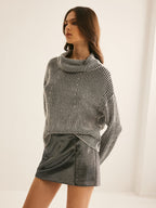 R&B | Strickpullover Gestreiftes Design und Kragen Zeitlose Mode