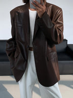 R&B | Lederlook Blazer für Damen