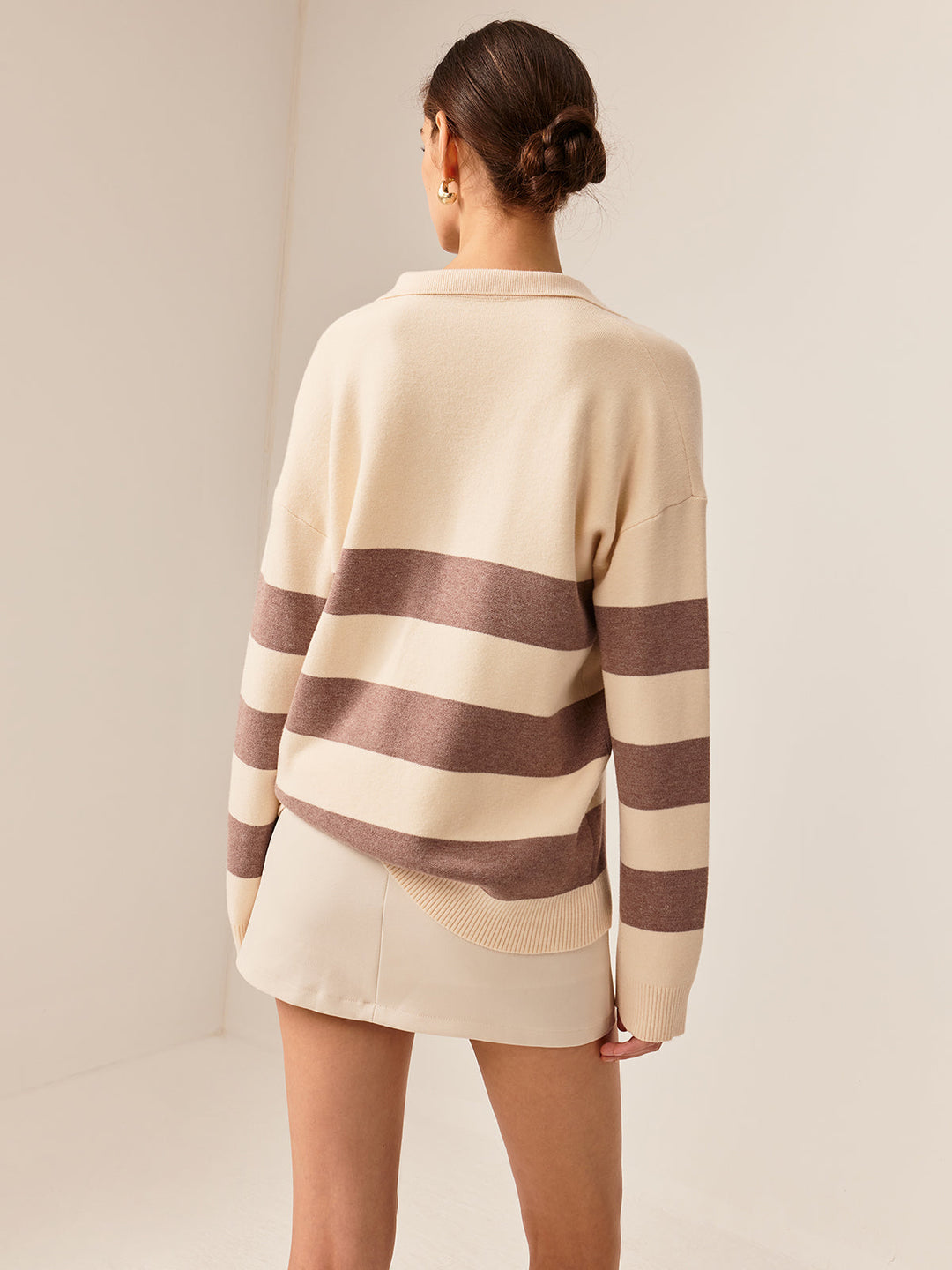 R&B | Strickpullover Gestreiftes Design Lässige Passform