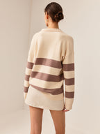 R&B | Strickpullover Gestreiftes Design Lässige Passform