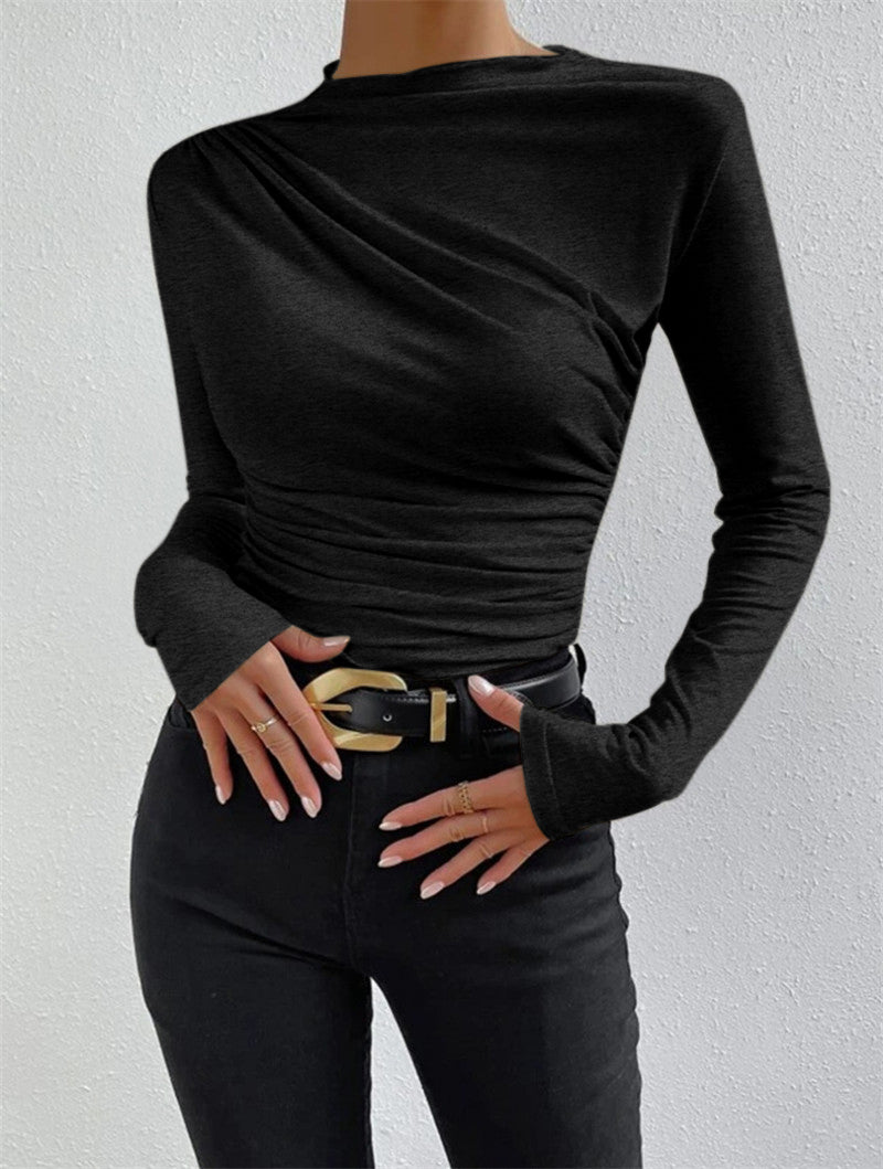 R&B | Elegantes Ruching Langarmshirt