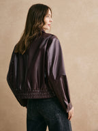 R&B | Reißverschluss PU Leder Kurze Jacke