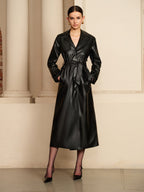 R&B | Eleganter Leder Trenchcoat Luxus Trifft Auf Zeitlose Eleganz