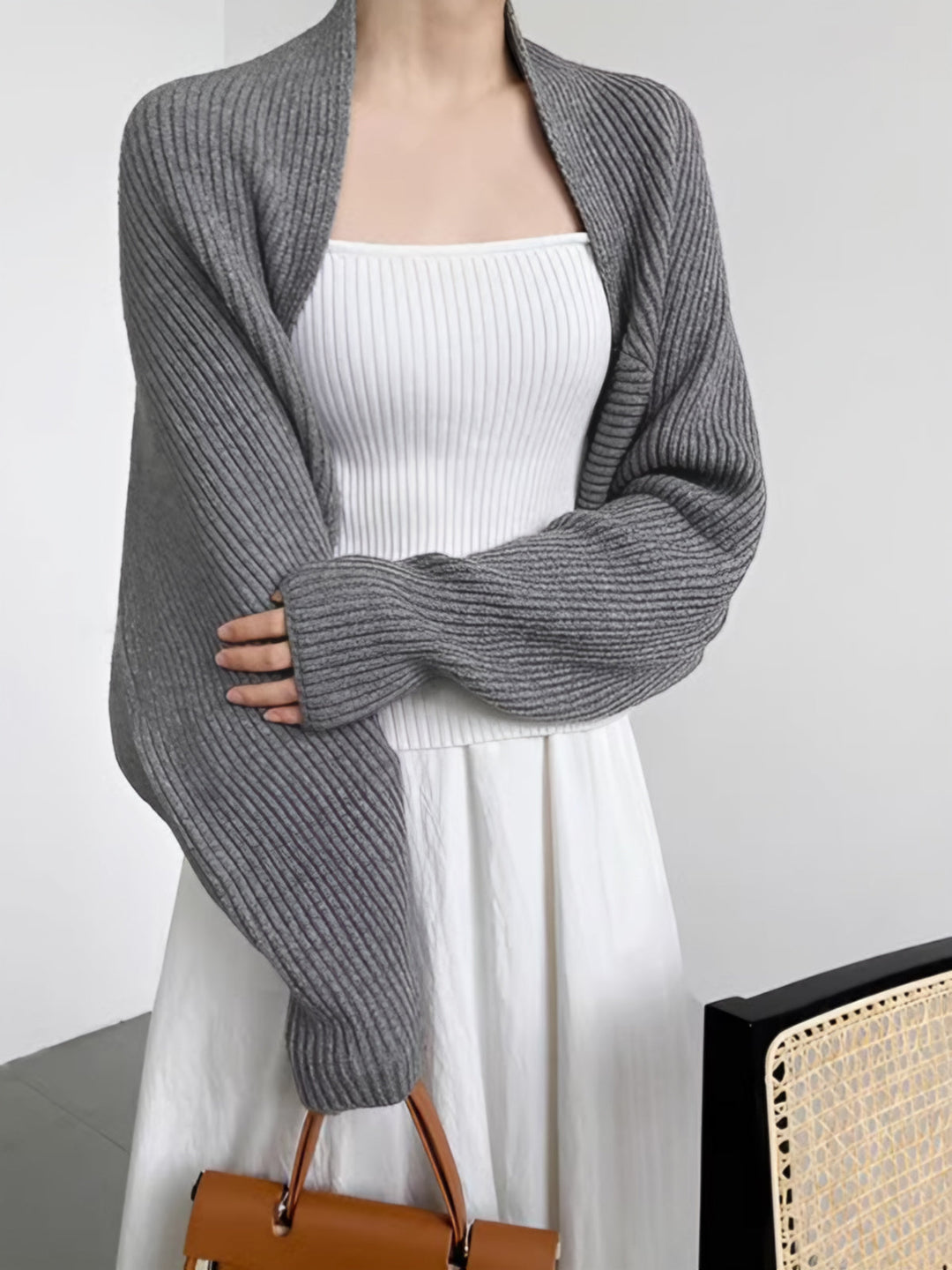 R&B | Strick Bolero mit Langen Ärmeln Weich und Modern Perfekt für Layering