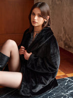R&B | Lange Kunstfelljacke Eleganz für Den Winter
