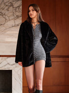 R&B | Lange Kunstfelljacke Eleganz für Den Winter