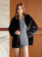 R&B | Lange Kunstfelljacke Eleganz für Den Winter
