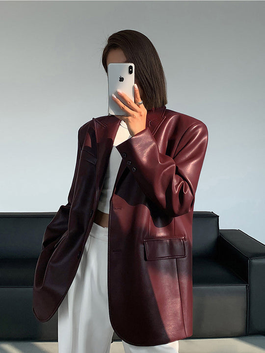 R&B | Lederlook Blazer für Damen