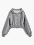 R&B | Langarm Zip Crop Hoodie