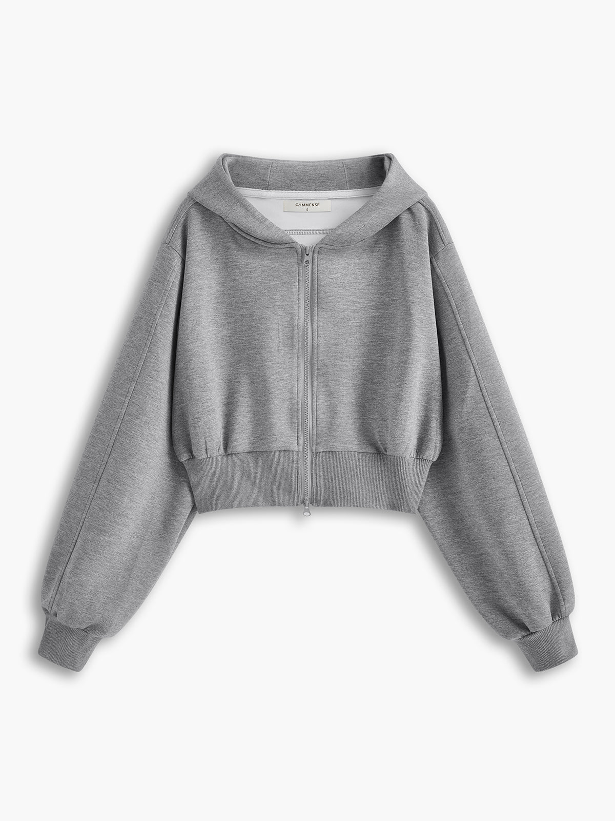 R&B | Langarm Zip Crop Hoodie