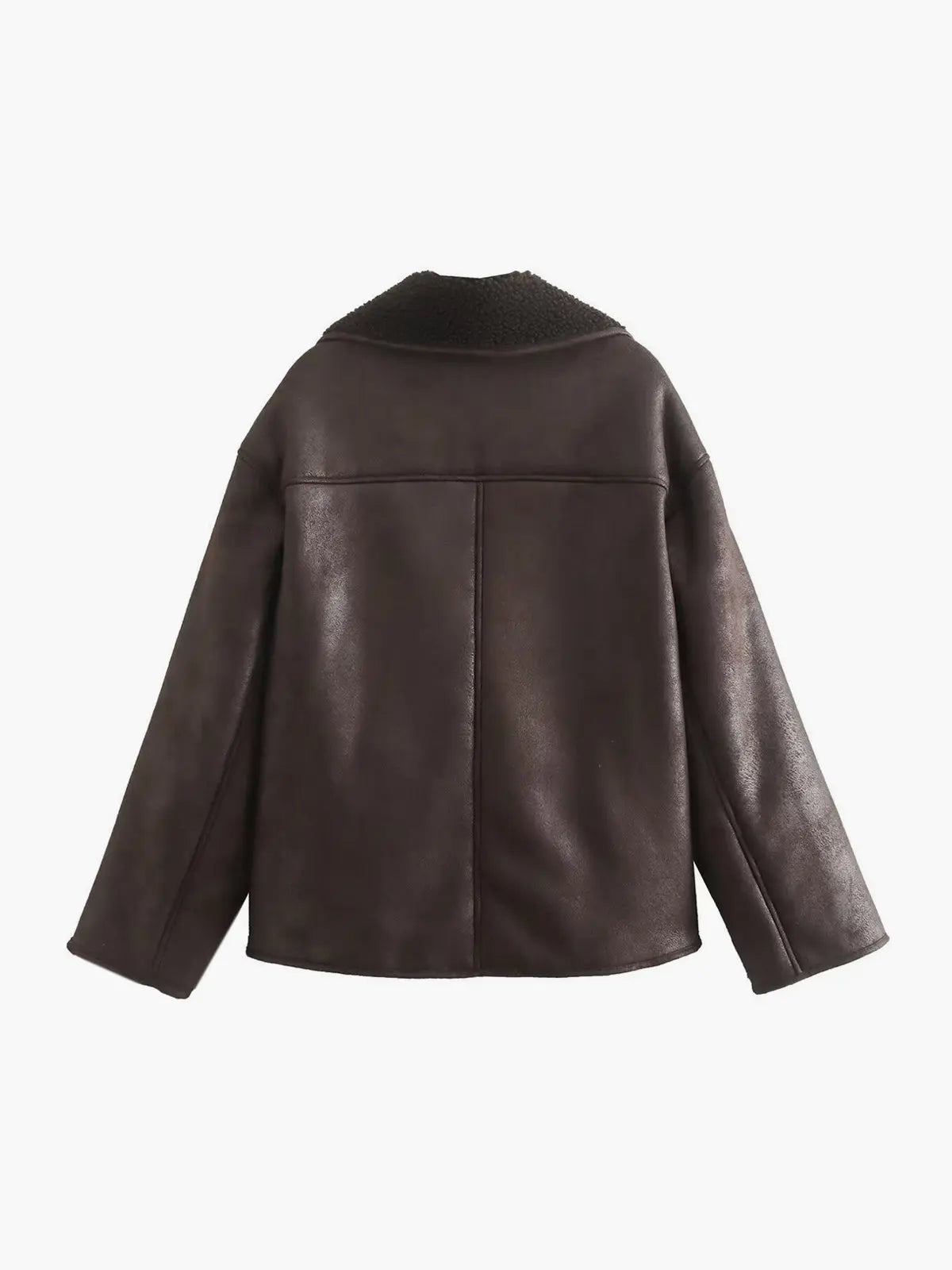 R&B | Revers Kunstleder Warme Jacke