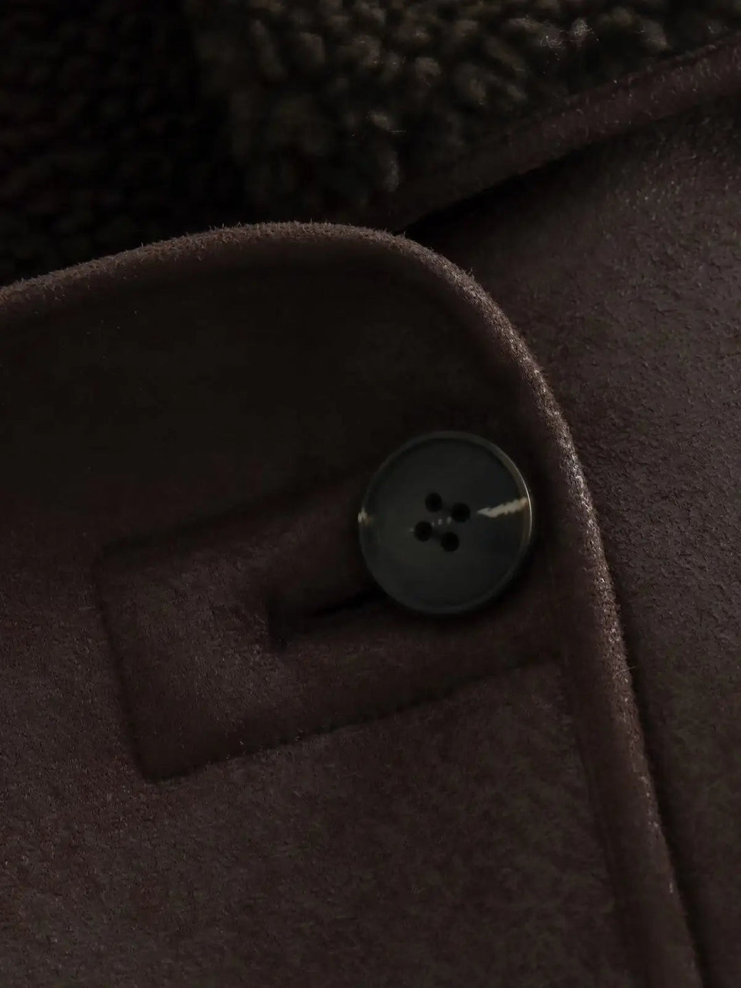 R&B | Revers Kunstleder Warme Jacke