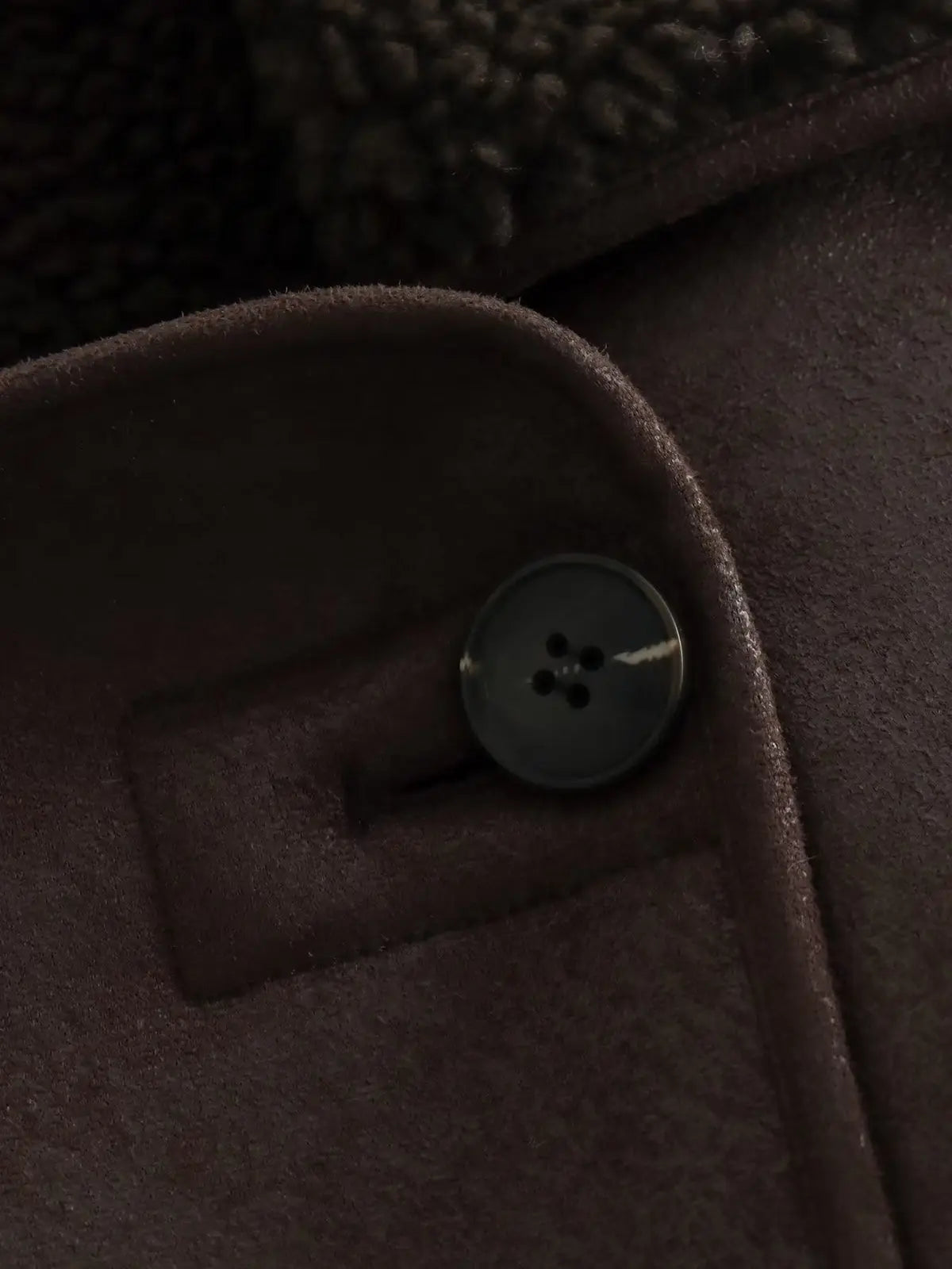 R&B | Revers Kunstleder Warme Jacke
