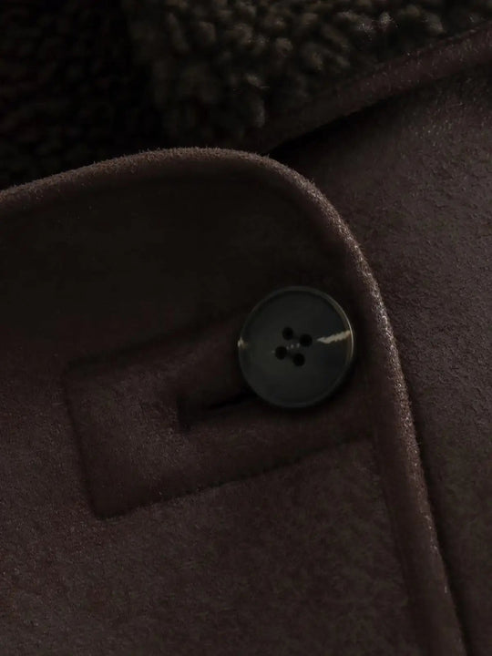 R&B | Revers Kunstleder Warme Jacke