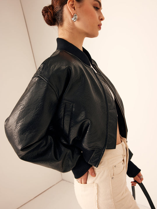R&B | Taschen PU Leder Kurze Jacke