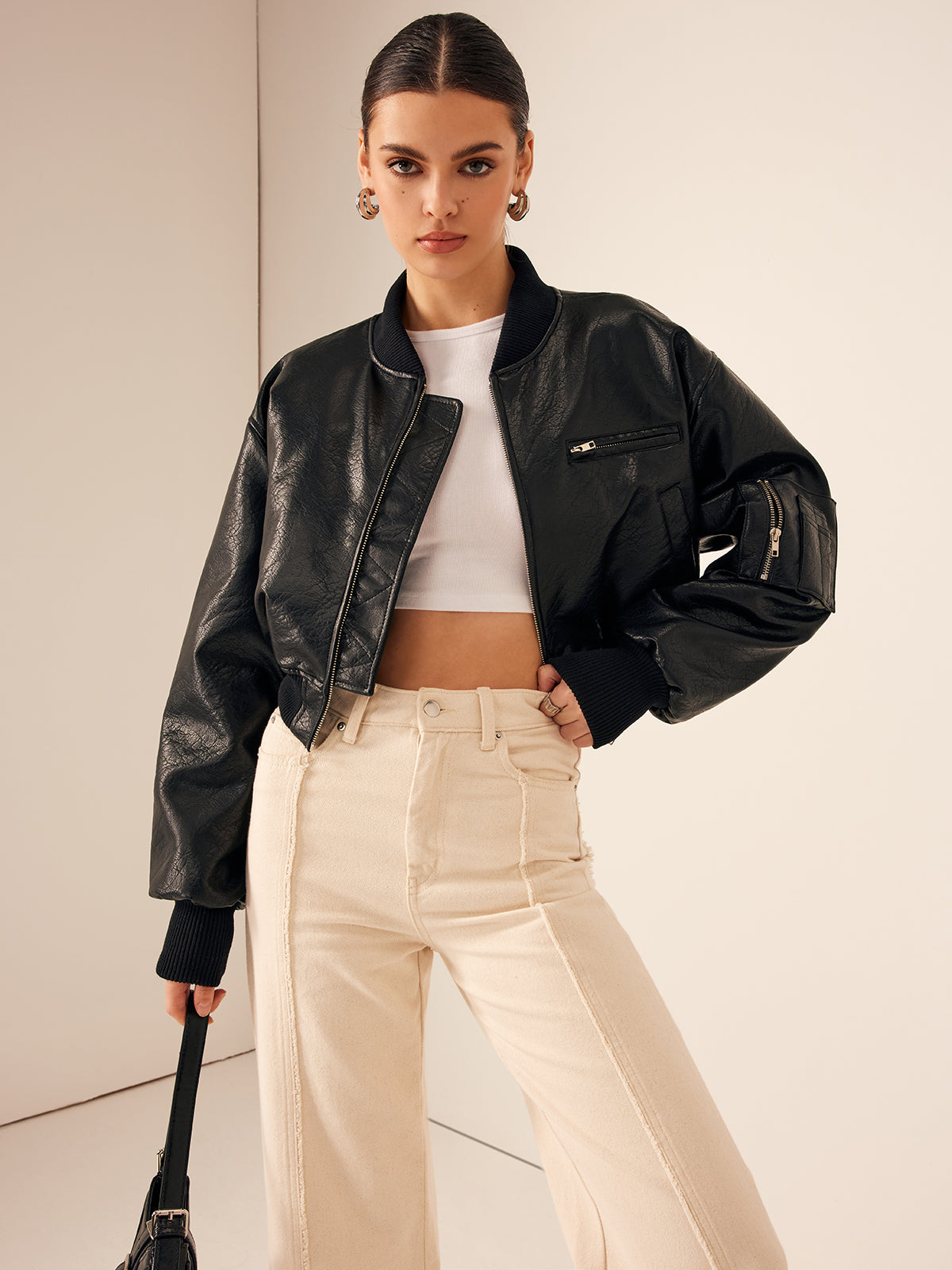 R&B | Taschen PU Leder Kurze Jacke