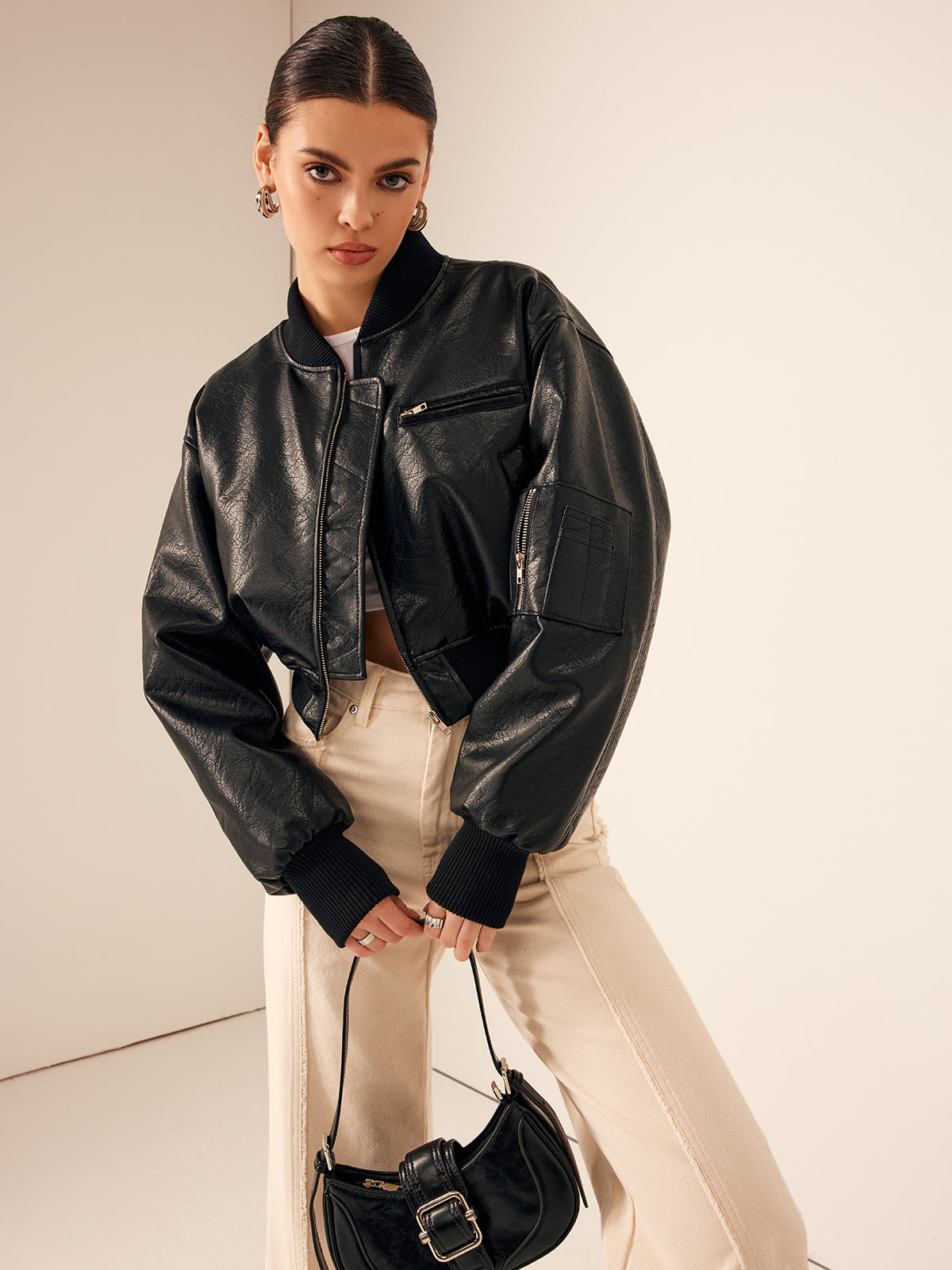 R&B | Taschen PU Leder Kurze Jacke