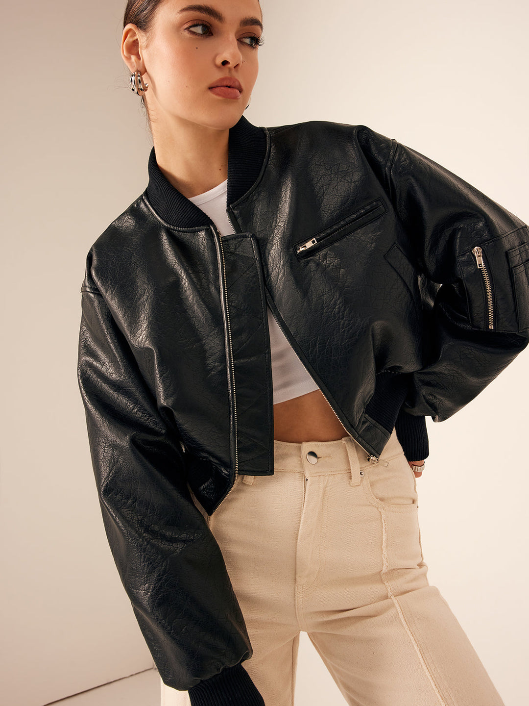R&B | Taschen PU Leder Kurze Jacke