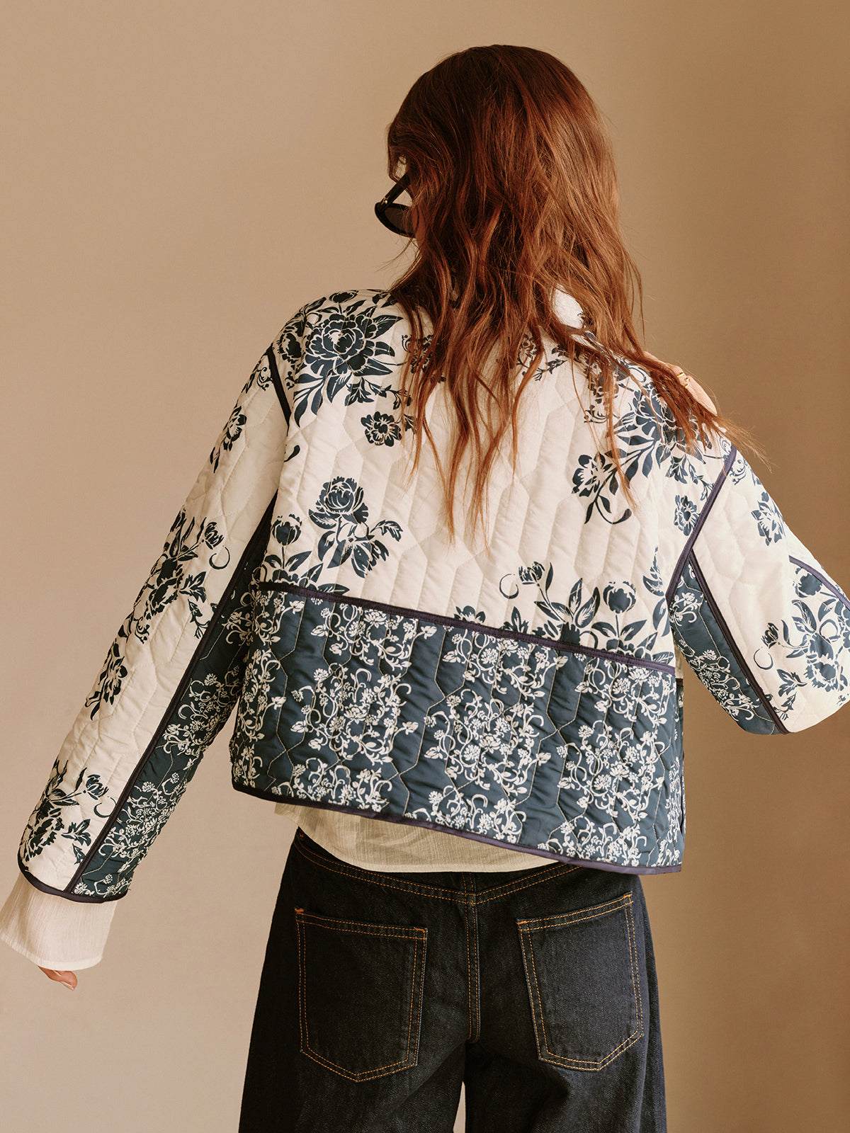 R&B | Bedruckte Piping Gemütliche Jacke
