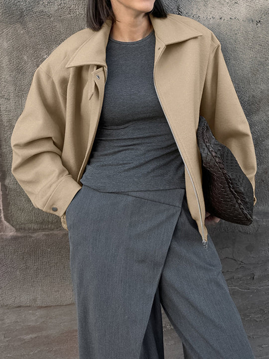 R&B | Schlichte Zip Polo Jacke