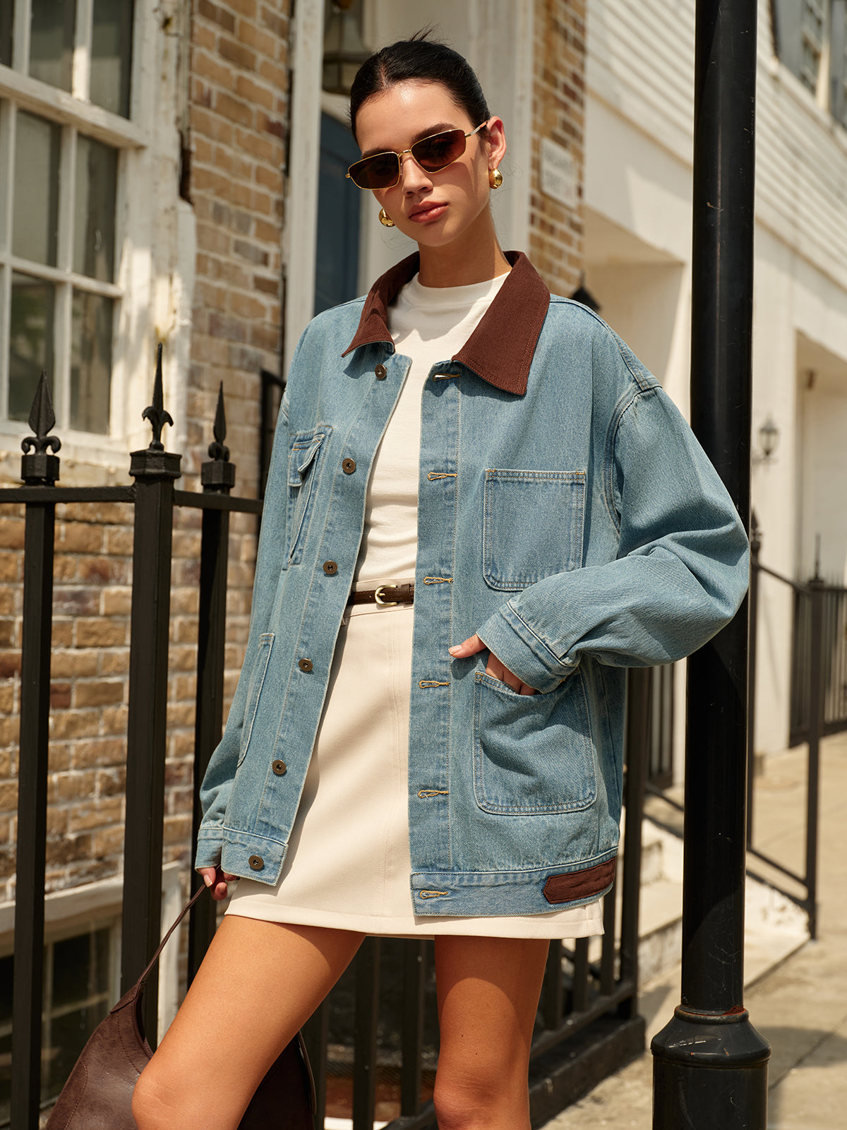 R&B | Kragen Vielseitige Denimjacke