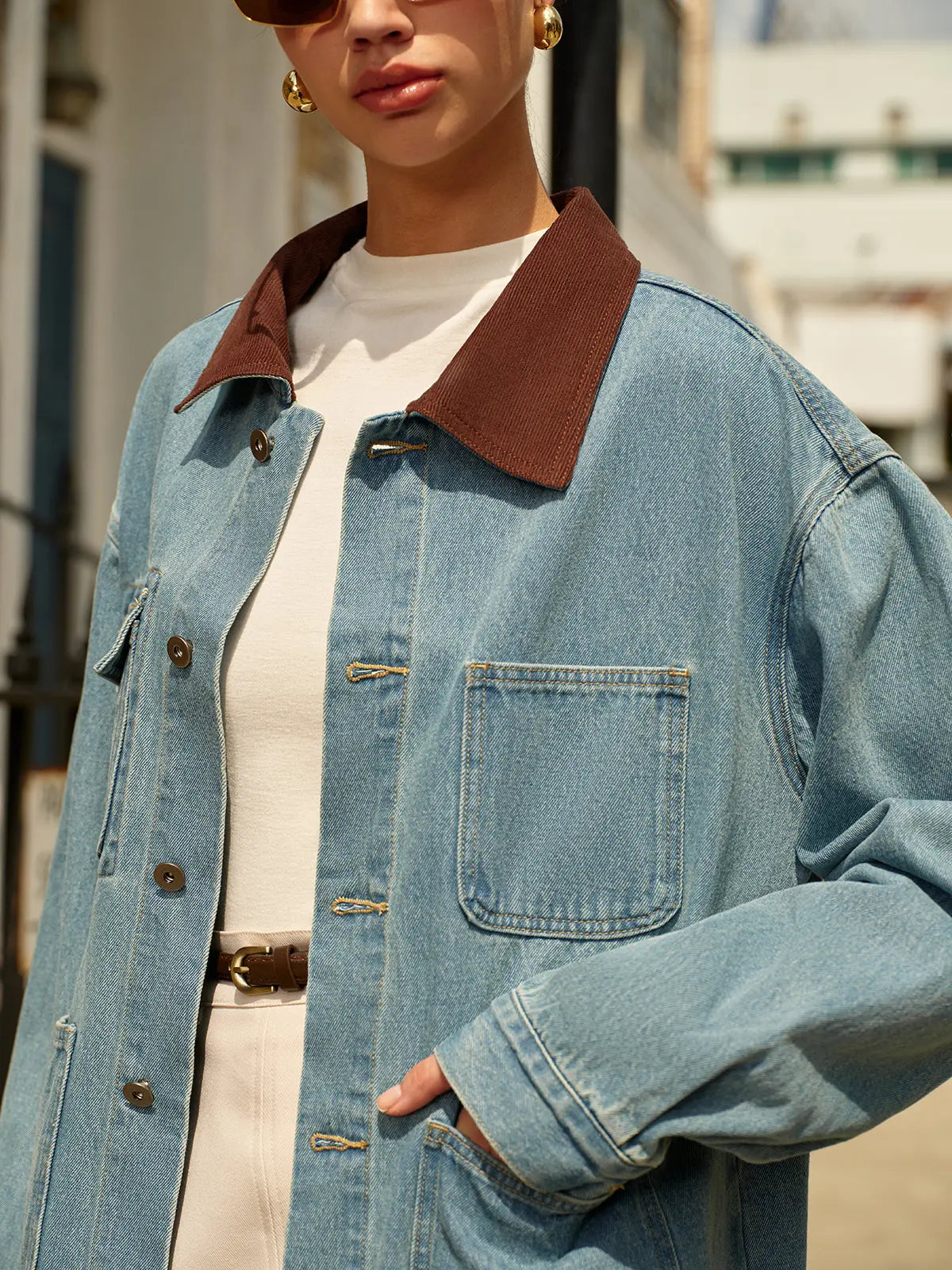 R&B | Kontrast Jeansjacke