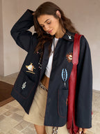 R&B | Bestickte Reversjacke