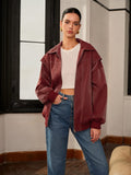 R&B | Bordeauxrote Jacke mit Sportivem Akzent