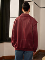 R&B | Bordeauxrote Jacke mit Sportivem Akzent