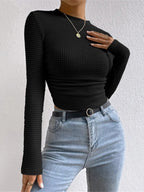 R&B | Slim-Pullover im Waffelmuster