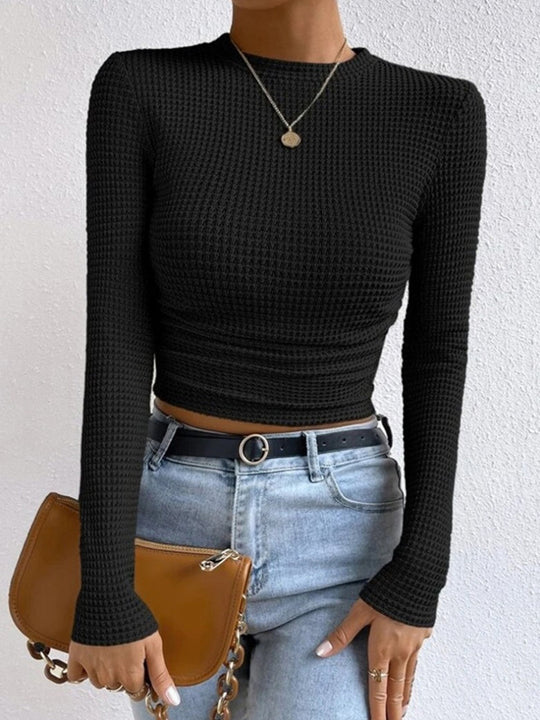 R&B | Slim-Pullover im Waffelmuster