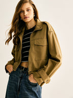 R&B | Cropped Utility Jacke Lässig, Modern & Vielseitig