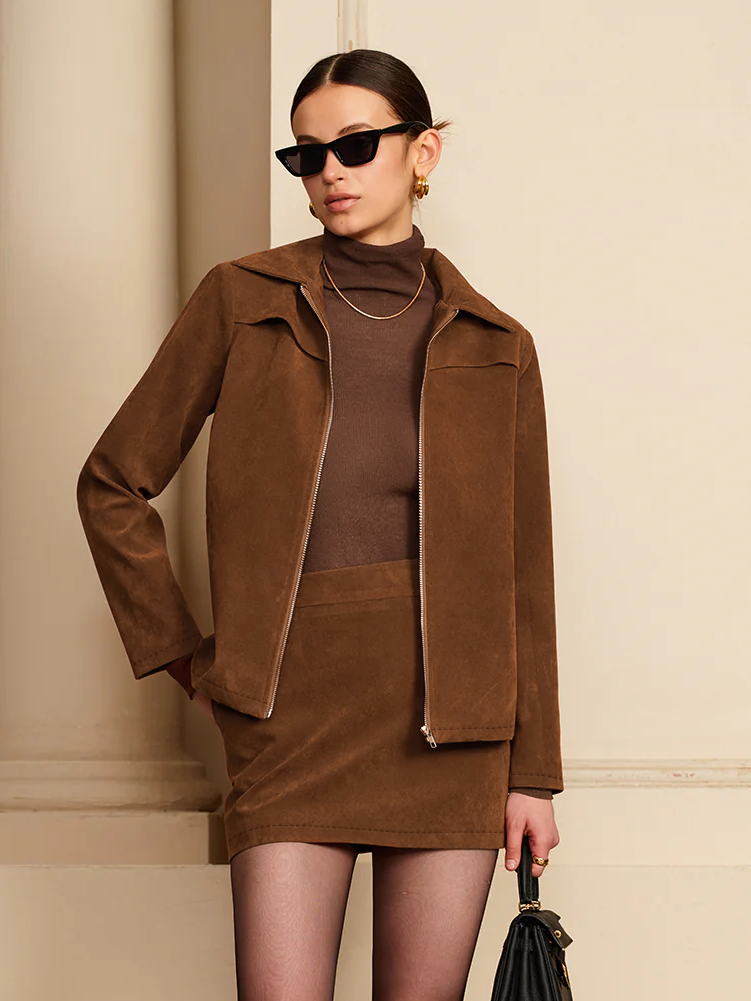 R&B | Reißverschlussjacke mit Schulterpolstern
