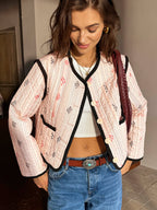 R&B | Kontrastpaspel Kurze Jacke