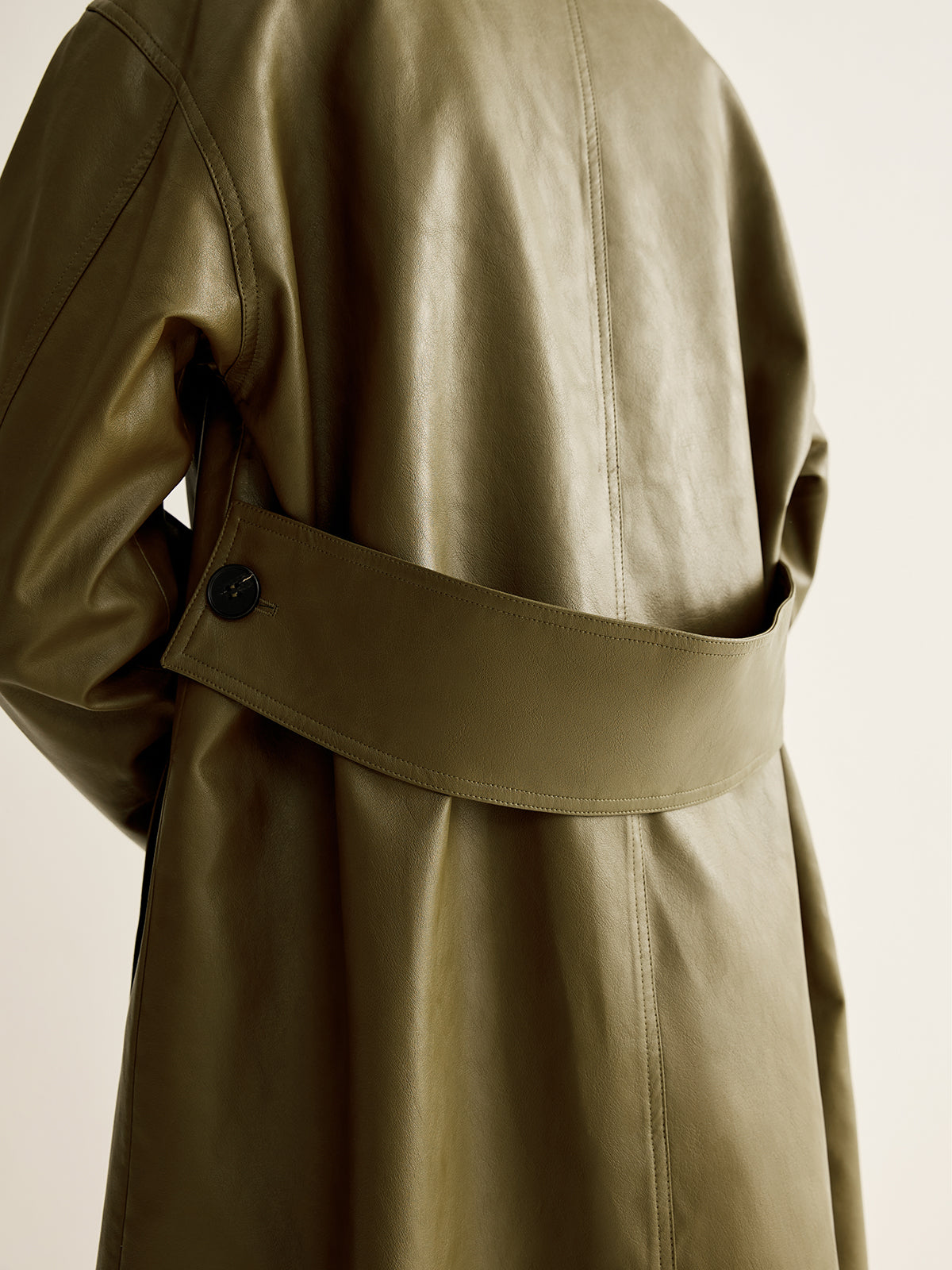 R&B | Kunstleder Lange Jacke